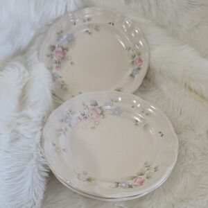 Pfaltzgraff Tea Rose Dessert/ Lunch Plates Lot Of 3
